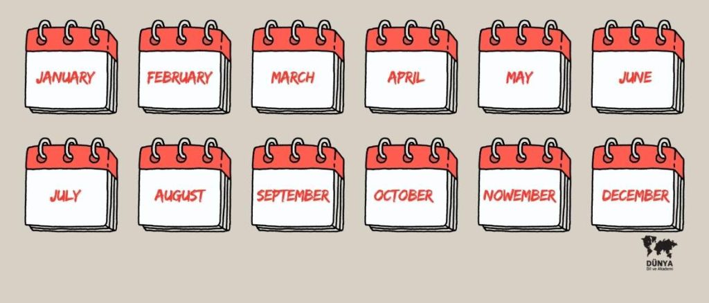 İngilizce Aylar (Months in English)